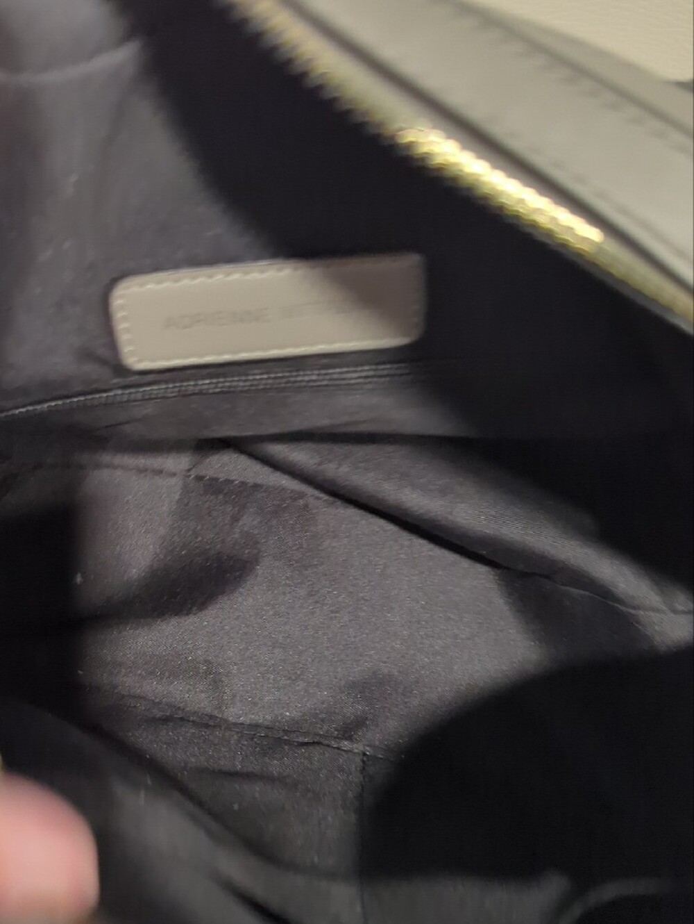 Adrienne Vittadini Black and Gray Panel Satchel/Crossbody - Picture 6 of 8